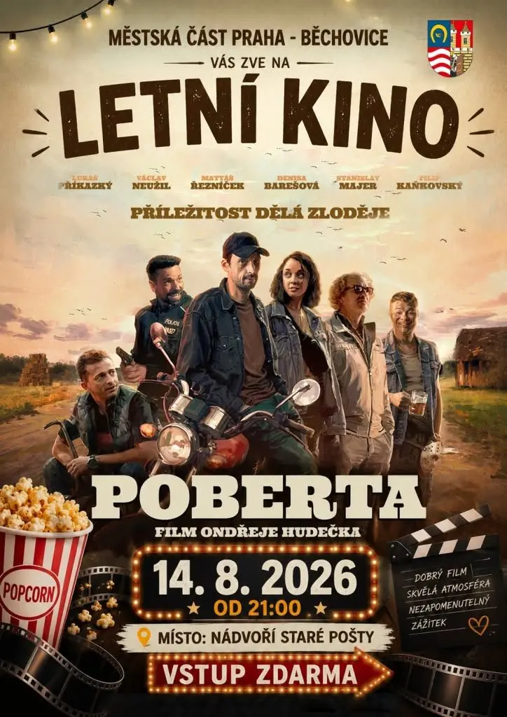 Літнє кіно в Бехович: Побертa — Nádvoří Staré pošty, Českobrodská 1, Praha - Běchovice, Прага