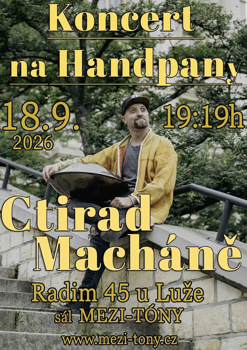 Ctirad Macháně - Handpan Concert — sál MEZI-TÓNY, Luže