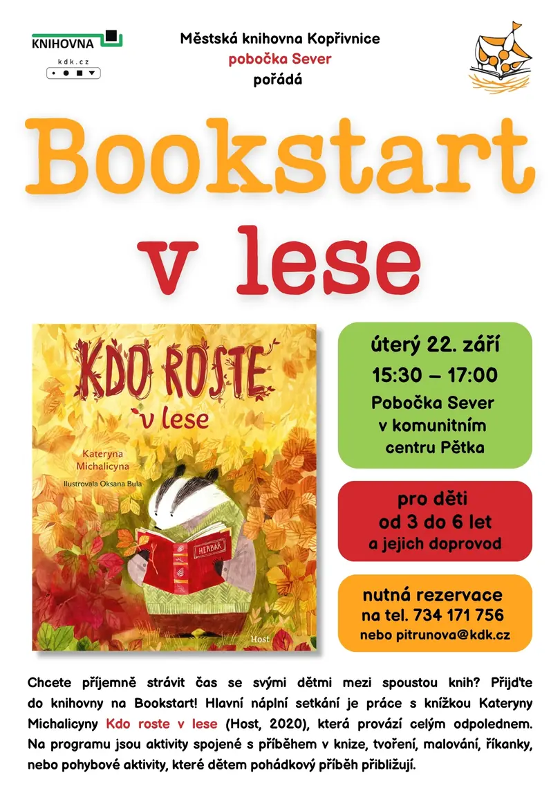 Bookstart v lese — Kulturní dům, Kopřivnice