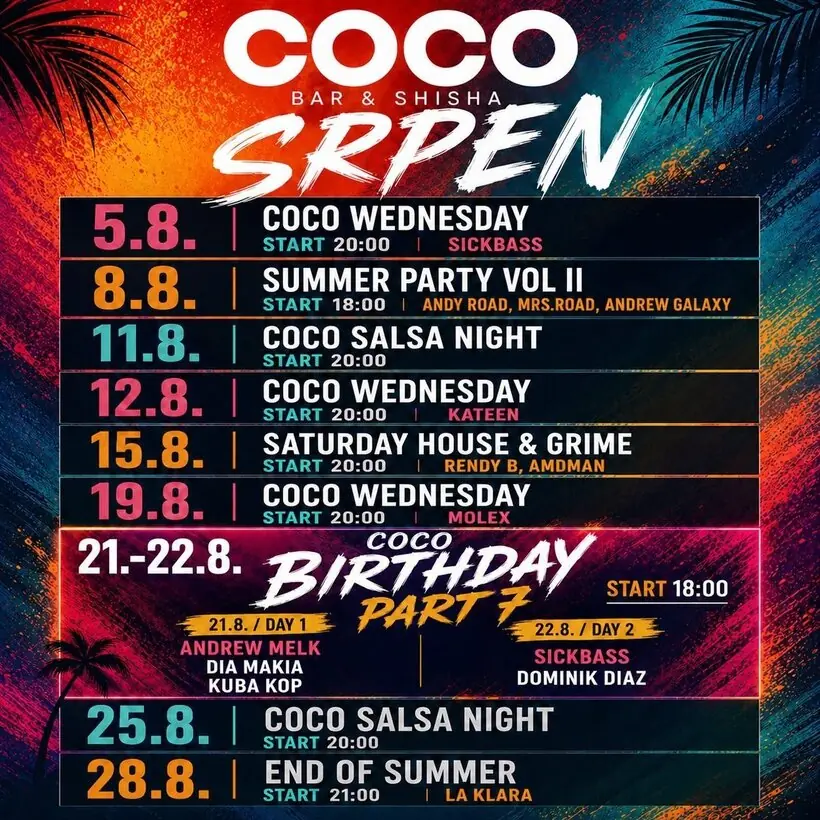 Coco Salsa Night — Pardubice Tourist Information Centre, Pardubice