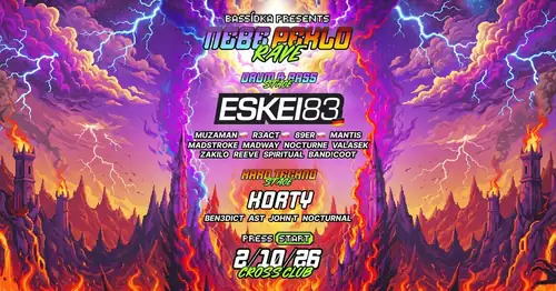 NEBE, PEKLO & RAVE w/ ESKEI83 [dnb & hard techno edition] 2.10.2026