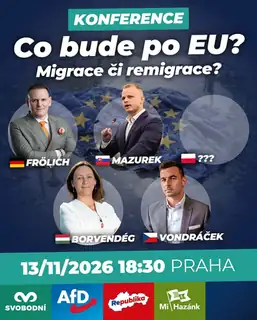 Milan Mazurek in Prag! Freitag der 13. und eine Konferenz zum Ende der EU. Wird es Migration oder Remigration geben?