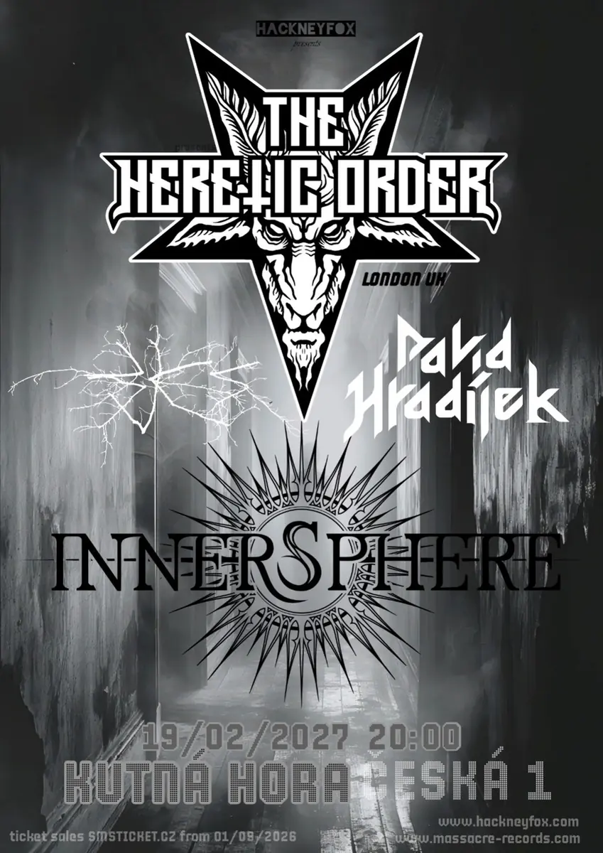 The Heretic Order (UK) & Innersphere & David Hradílek Band & Bjes — Klub Česká 1, Kutná Hora