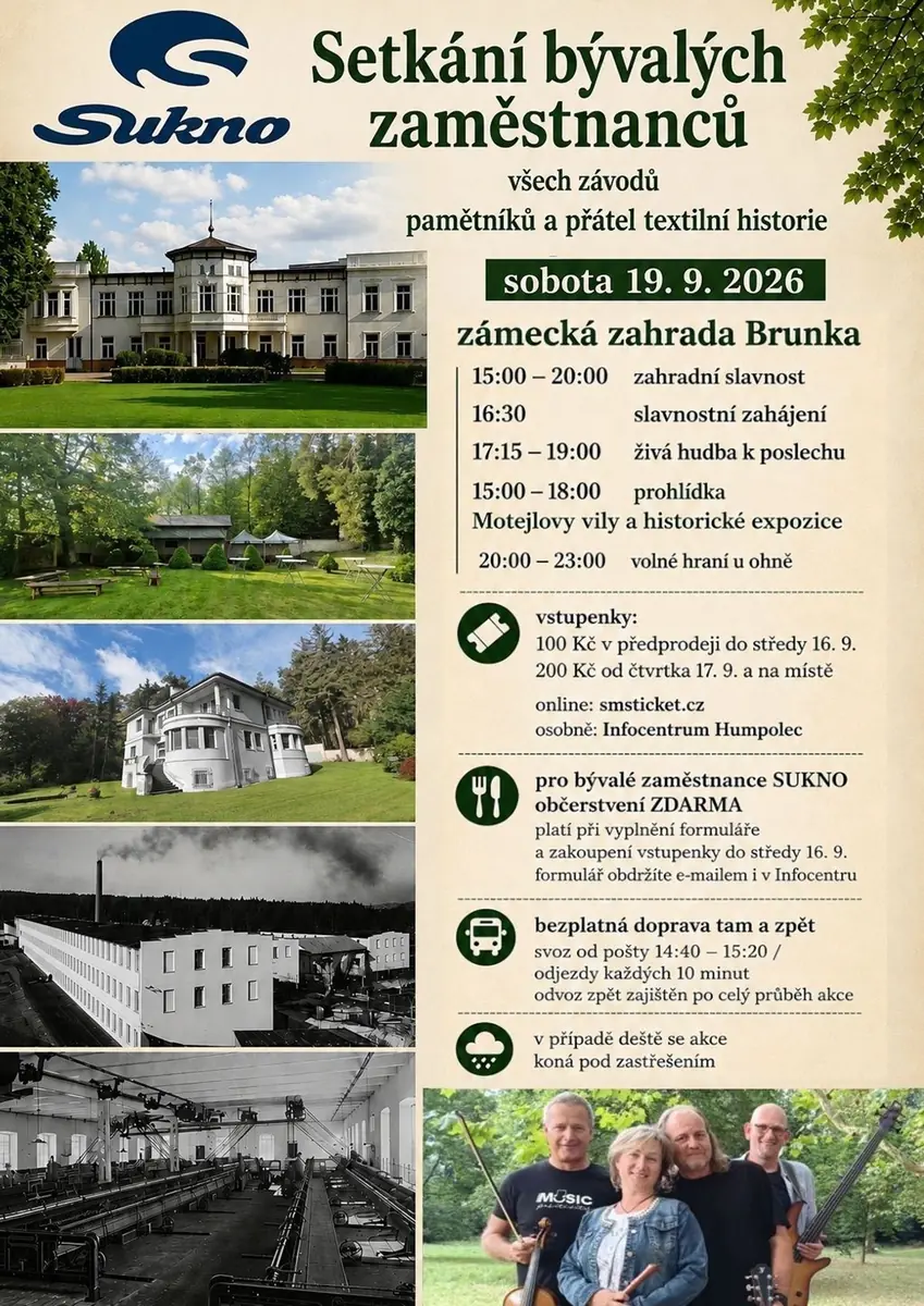 Treffen ehemaliger SUKNO-Mitarbeiter und Freunde der Textilgeschichte — Brunka, Humpolec