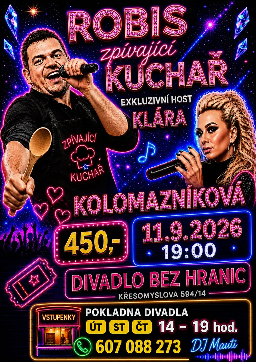 Robis: ZPÍVAJÍCÍ kuchař — Divadlo Bez Hranic, Praha