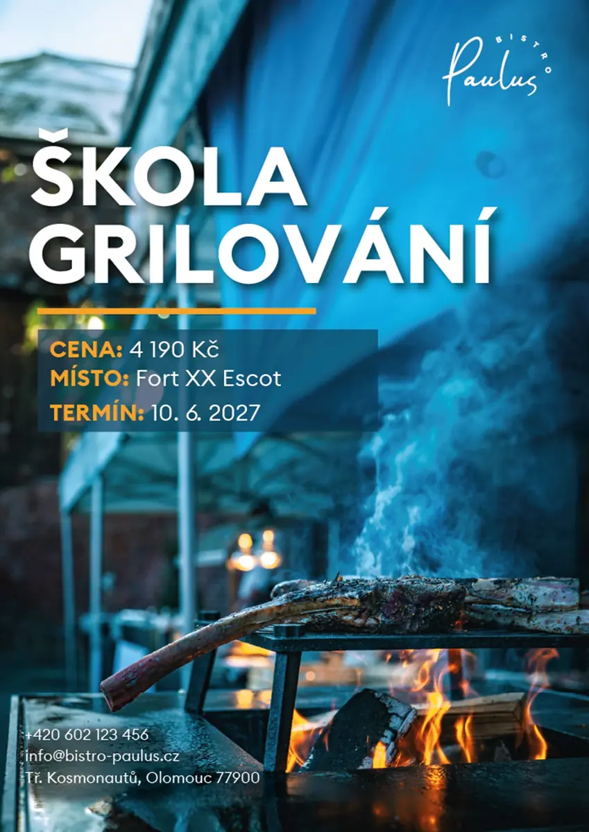 Grilling School with Roman Paulus — Fort XX. Escot, Křelov-Břuchotín