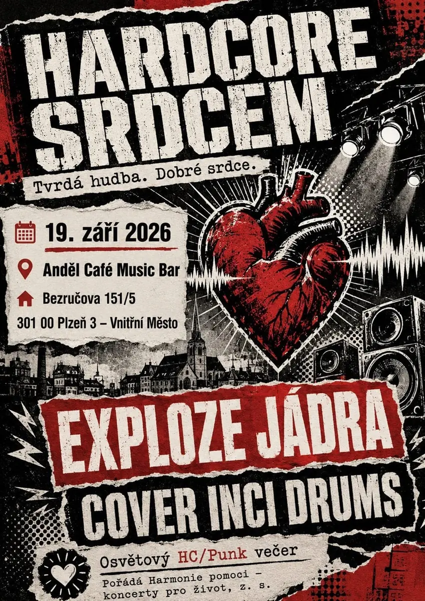 Exploze jádra & Cover incident drama — Anděl Music Bar, Plzeň