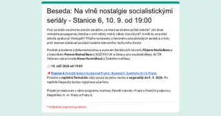 Na vlně nostalgie socialistickými seriály | Beseda s Filipem Nesládkem a Petrem Bednaříkem