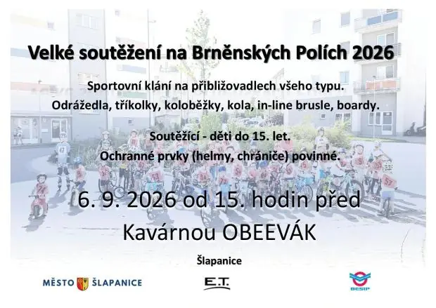 Змаганння на Брненських полях — Міський парк, Šlapanice
