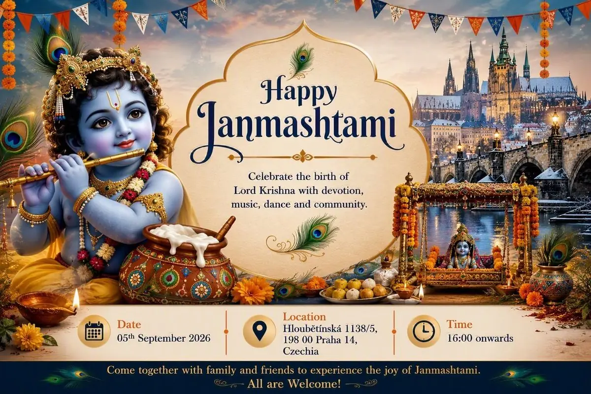 Janmashtami 2026 — Volnočasové centrum Háčko - H55, Praha