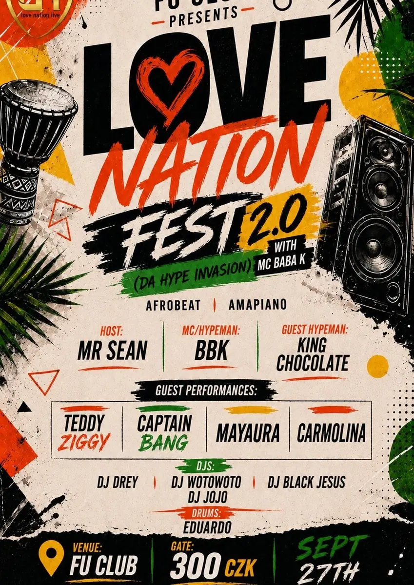 Love Nation Fest 2.0 — FU Club & Lounge, Praha