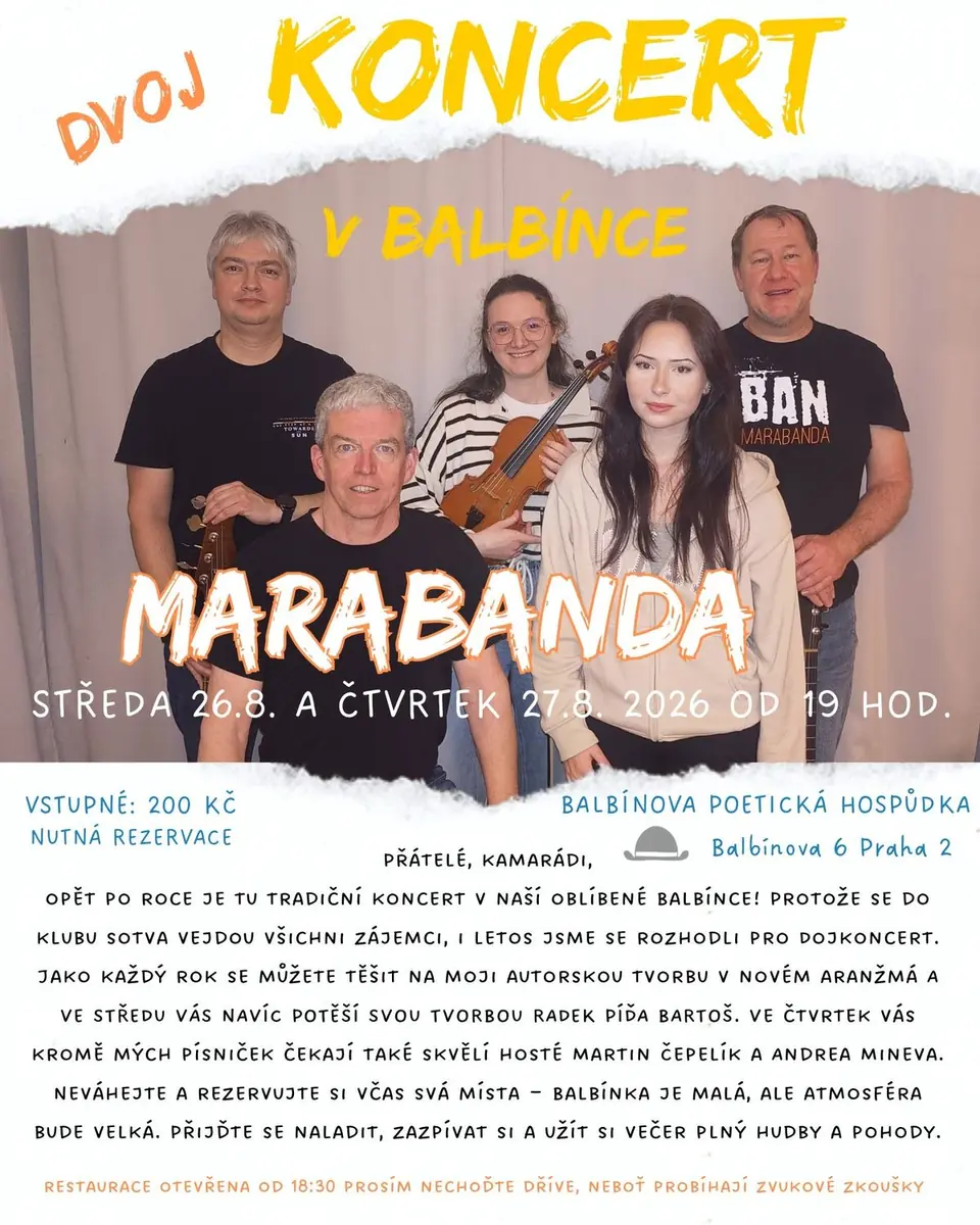 Marabanda у Balbínka (гість: Radek Píďa Bartoš) — Balbínka, Прага