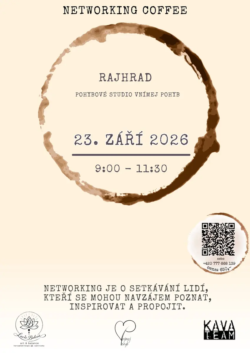 Networking Coffee — Vnímej pohyb, Rajhrad