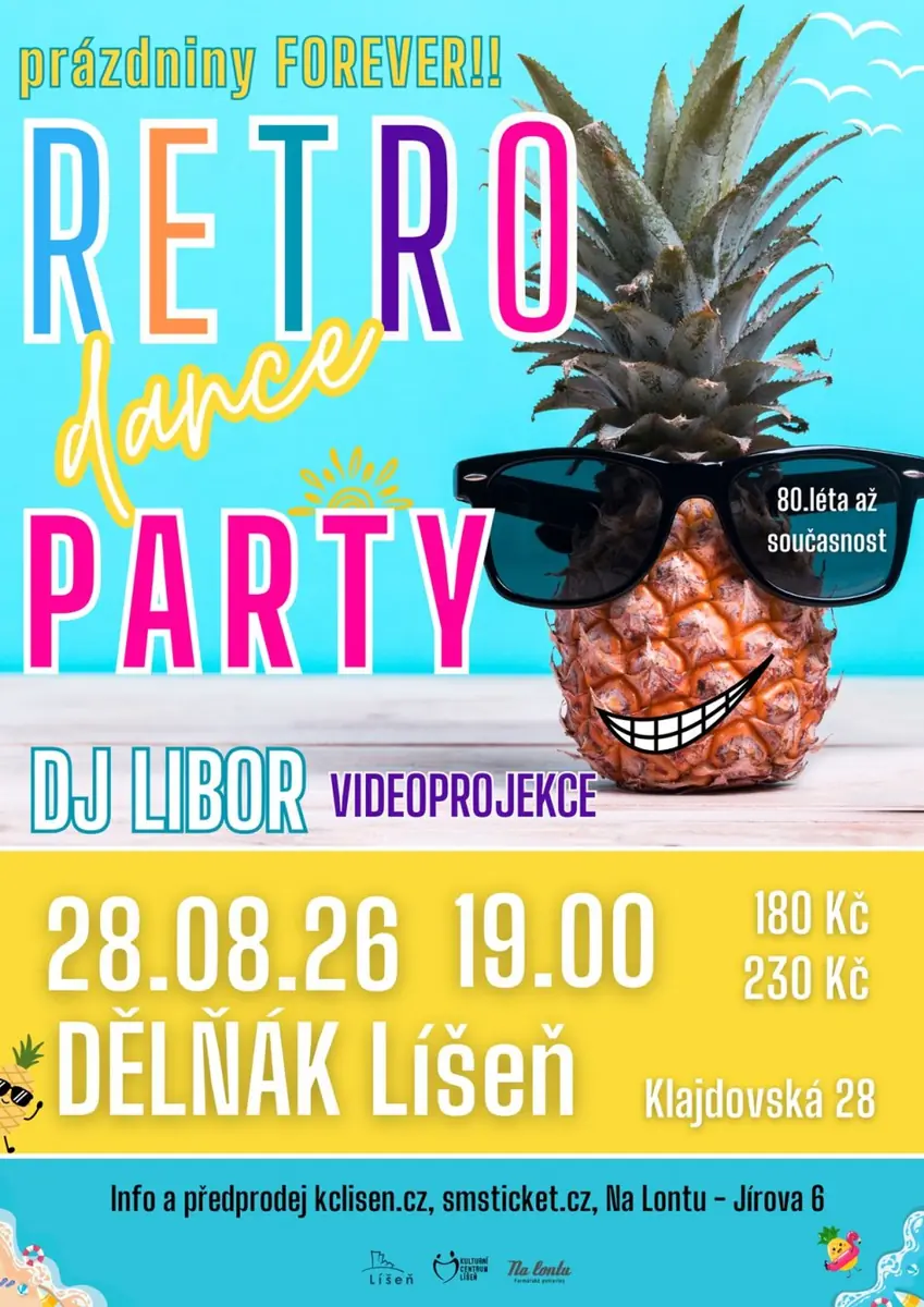 Retro Dance Party в Ліщні вже 28 серпня! — Дельняк Лішень, Брно