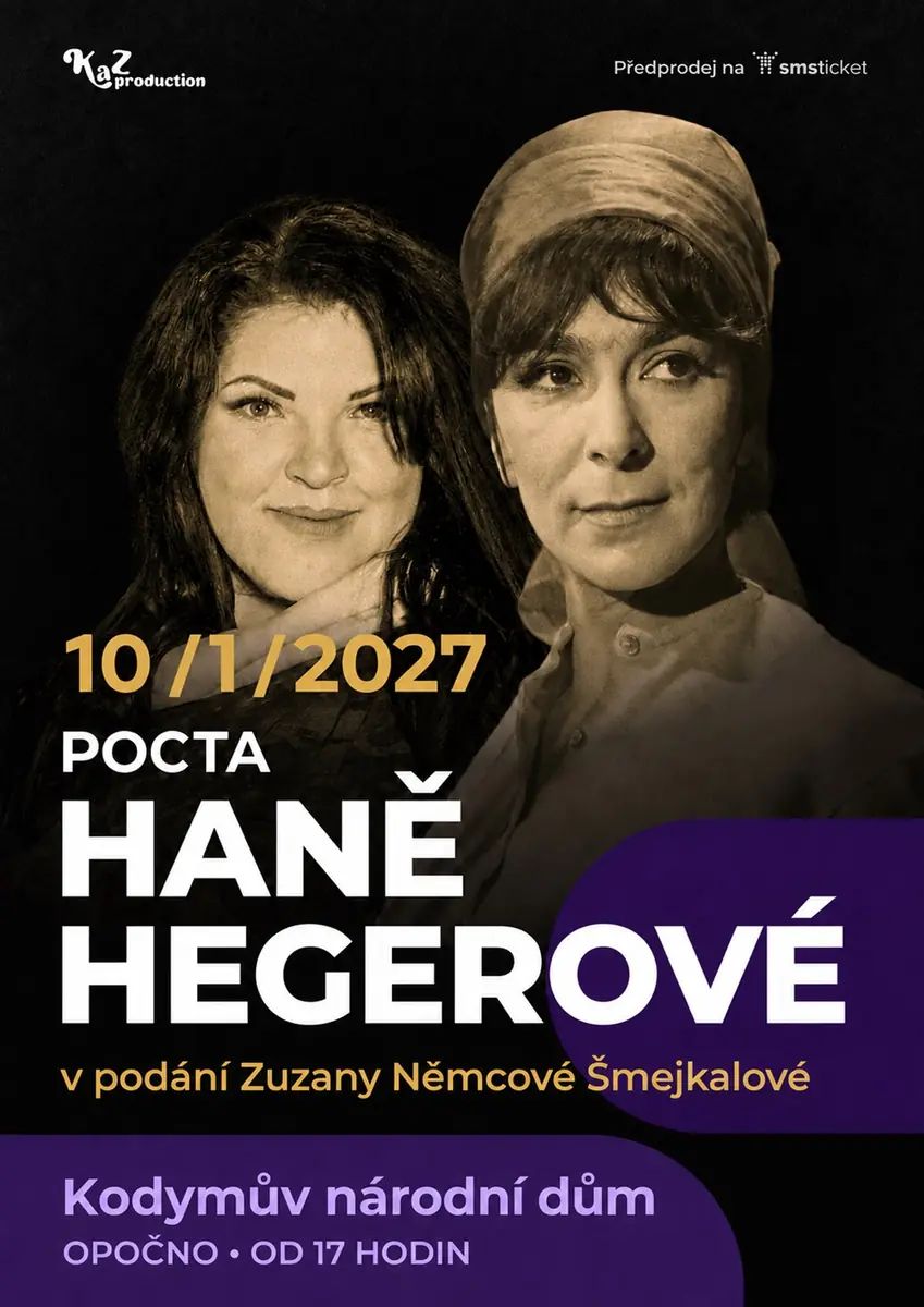 Pocta Haně Hegerové v Opočně — Kodymův národní dům, Opočno