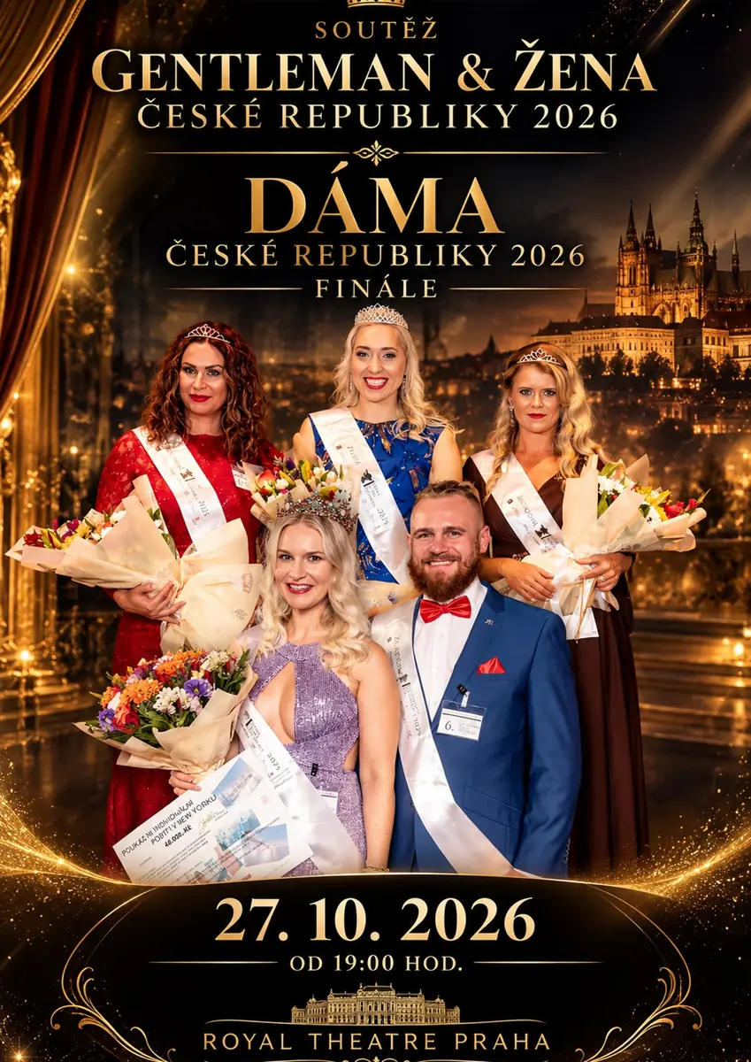 GENTLEMAN & ŽENA ČR 2026 + DÁMA ČESKÉ REPUBLIKY 2026 — Royal Theatre Cinema Cafe, Praha