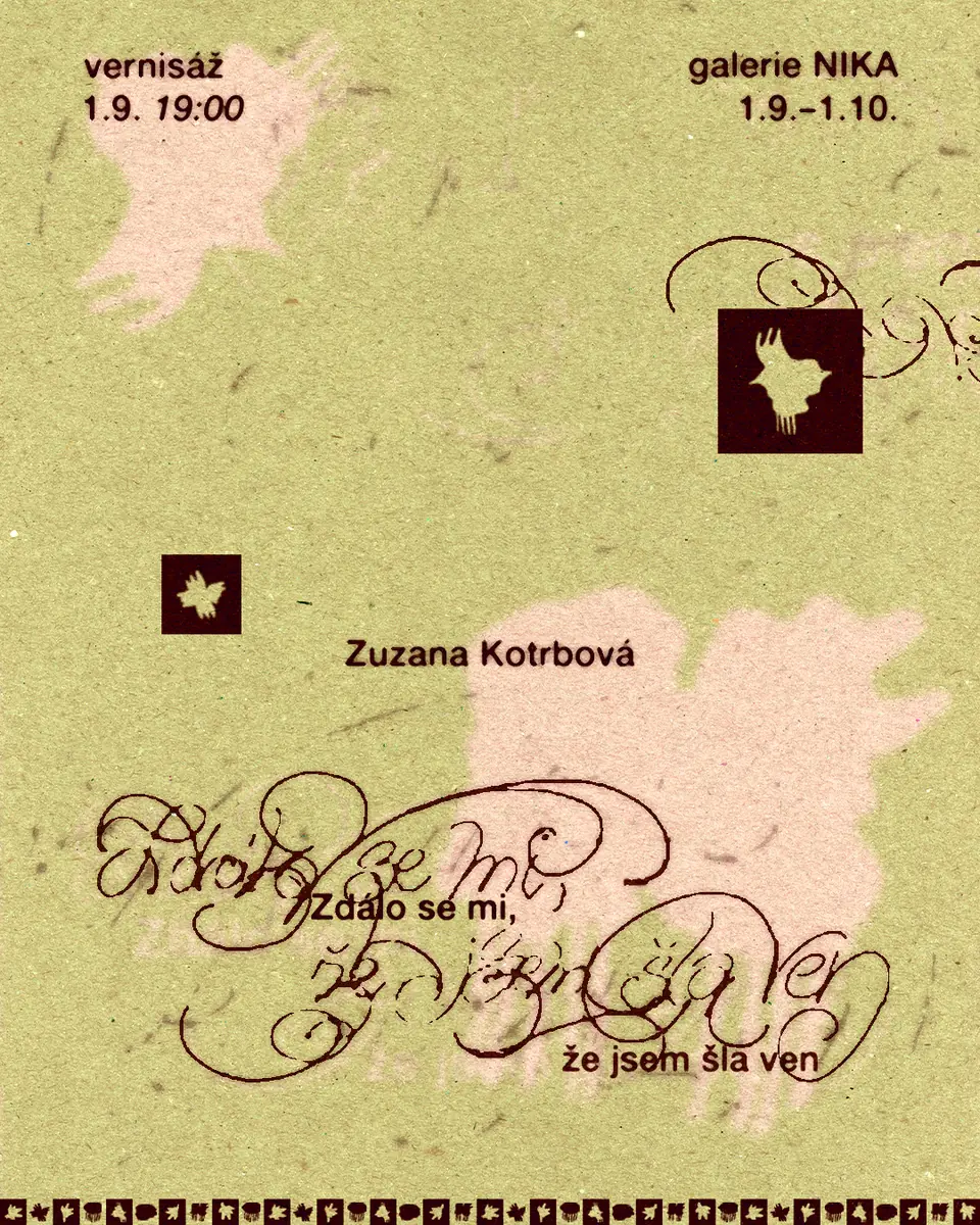 Zuzana Kotrbová - Es schien mir, dass ich hinausgegangen bin — NIKA – Kleine Galerie UMPRUM, Prag