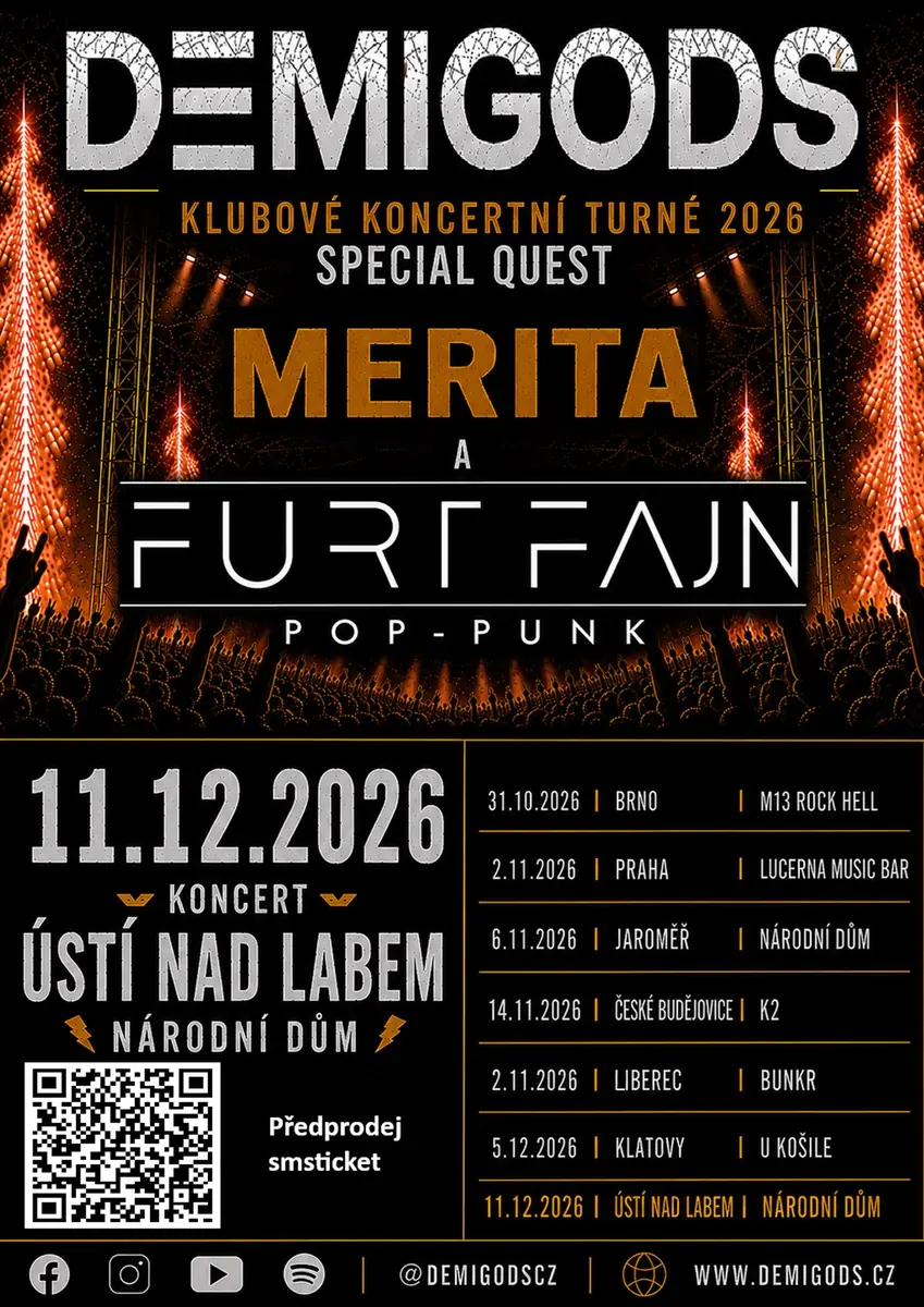 Demigods - Merita a Furt fajn - Ústí nad Labem , Nároďák — Národní dům, Ústí nad Labem