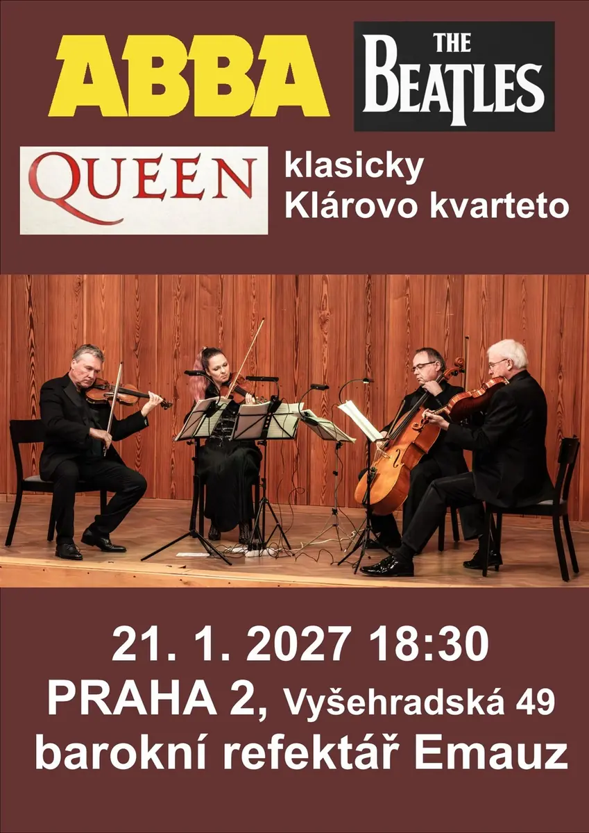ABBA, Beatles a Queen klasicky — Barokní sál Emauzského kláštera, Praha