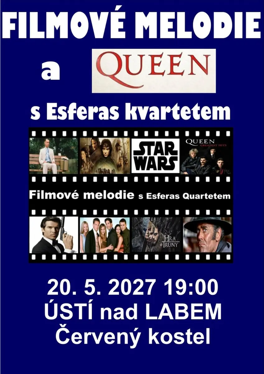 Queen a filmové melodie s Esferas Kvartetem — Kostel apoštola Pavla, Ústí nad Labem