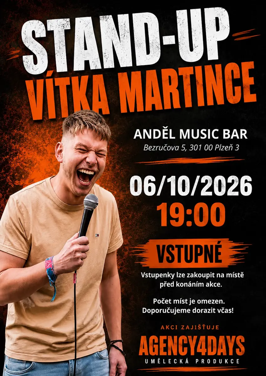 Стендап Вітека Мартинця — Ангел Music Bar, Пльзень