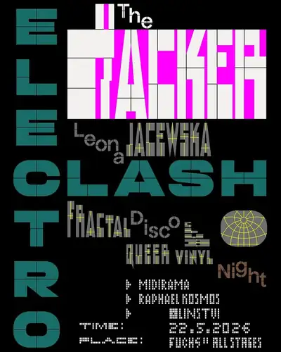 ELECTROCLASH: F2 & BJ w/ The Hacker, Leona Jacewska, Fractal Disco Club + more