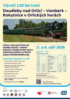120-jähriges Jubiläum der Eisenbahnstrecke Doudleby nad Orlicí - Vamberk - Rokytnice v Orlických horách