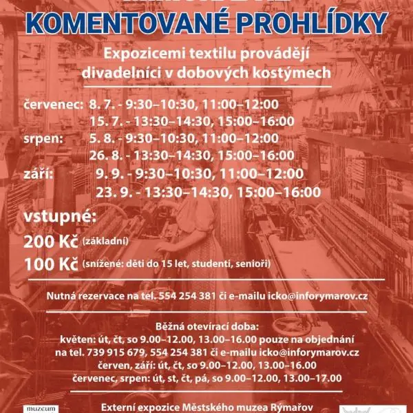 Незвичайні екскурсії з театральними акторами на виставці текстильного виробництва — Міський музей Римарова, Римаров