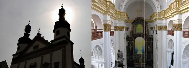 Markéta Zlesáková and Kristýna Erbenova - Tady i tam — Church of St. Ignatius, Chomutov