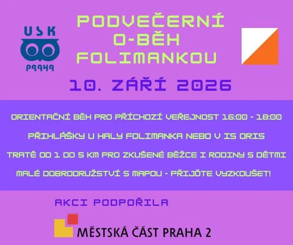Evening O-Run Folimanka 2026 — Sportovní Hala Folimanka, Prague