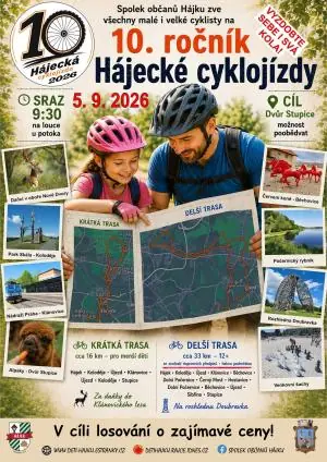 Hájecká cyklojízda 10. ročník — Hájek - louka u potoka, Hájek, Praha