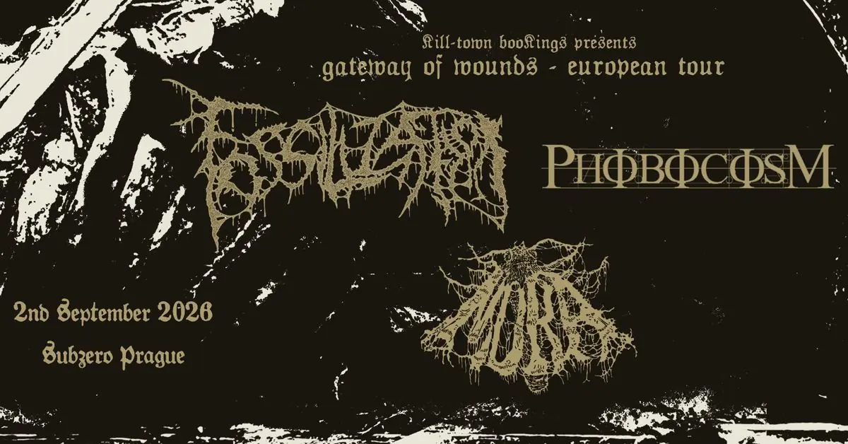 FOSSILIZATION + PHOBOCOSM + MŮRA (Subzero, Prague) 2nd September 2026 — Subzero Prague, Praha