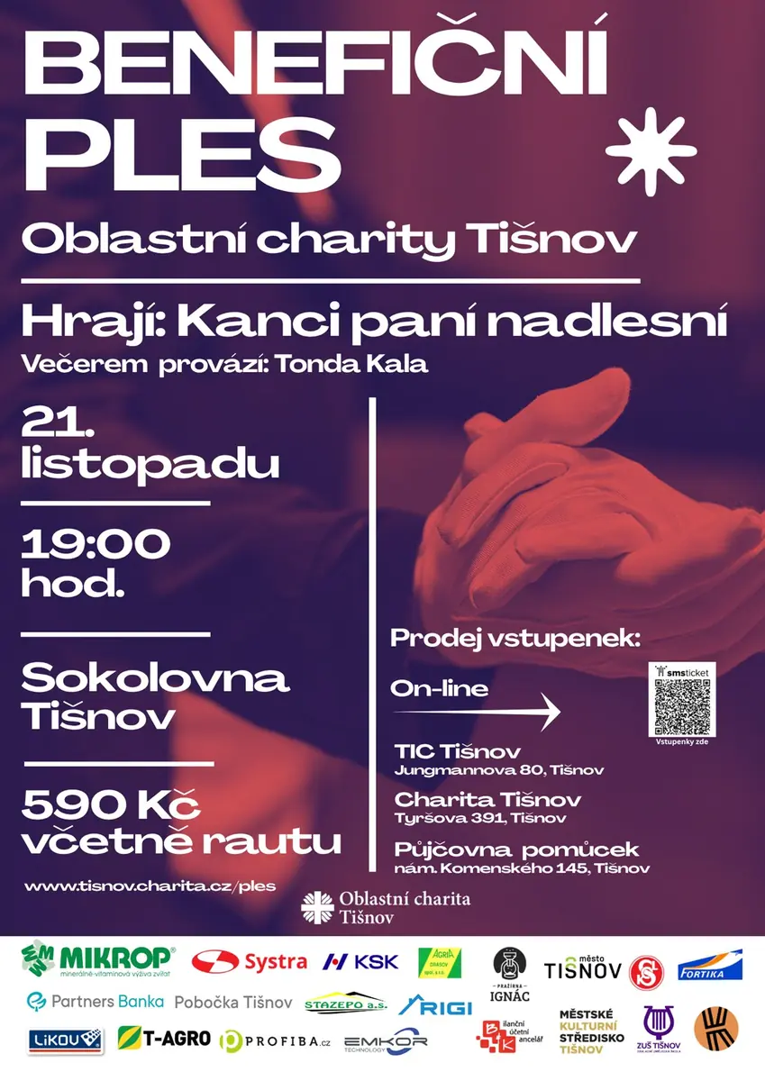 Benefiční ples Oblastní charity Tišnov 2026 — Sokolovna, Tišnov