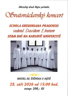 Концерт святого Вацлава 2026 - Schola Gregoriana Pragensis