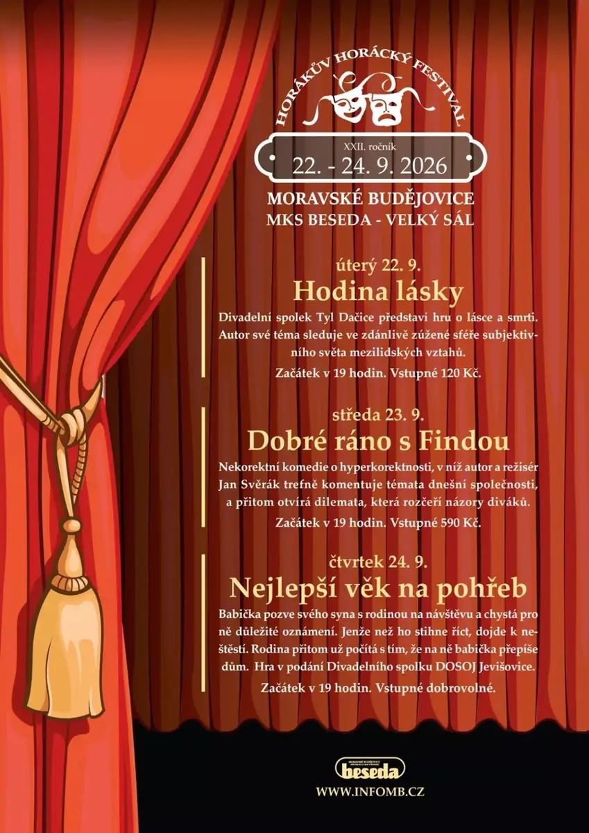 Stunde der Liebe — MKS Beseda, Großer Saal, Moravské Budějovice