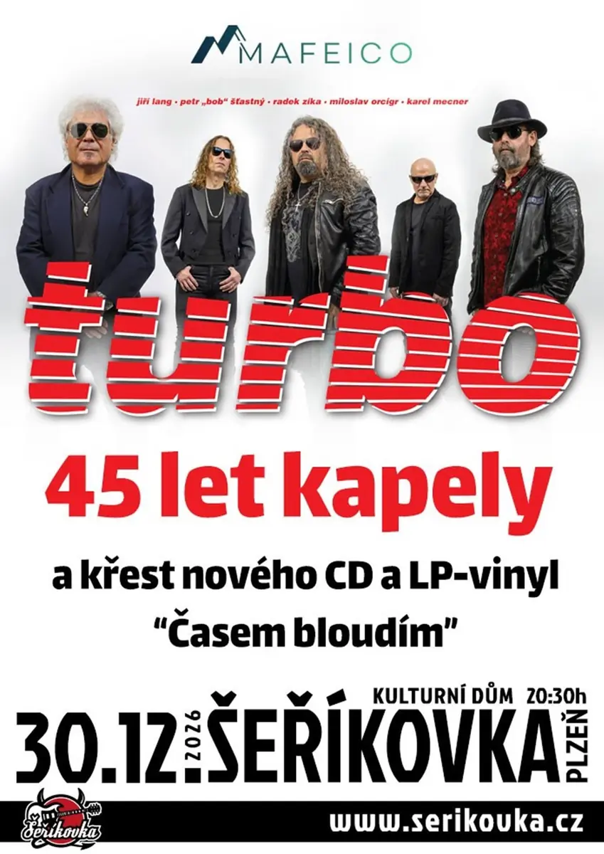 Turbo - 45 let kapely a křest nového CD a LP — KD Šeříkovka, Plzeň