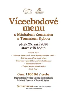 Degustační večer v ČESTRU s Michalem Zemanem