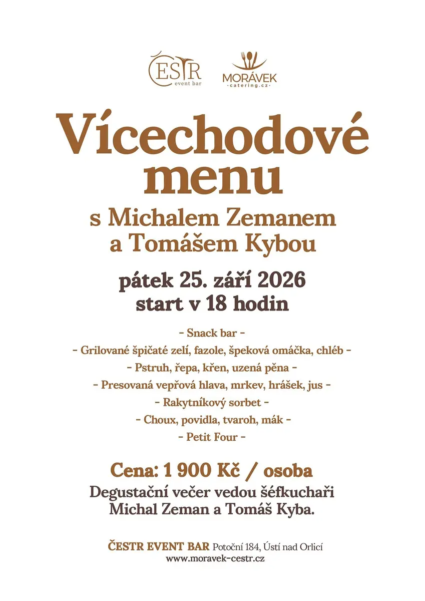 Degustační večer v ČESTRU s Michalem Zemanem — ČESTR Event Bar, Ústí nad Orlicí