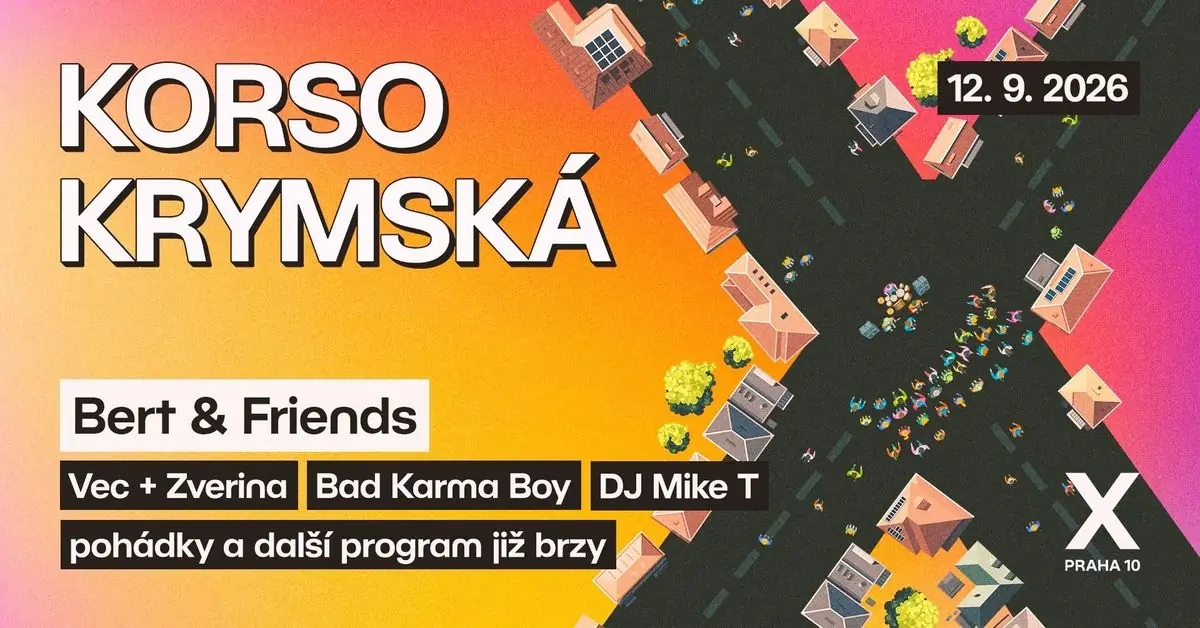 Korso krymská podzim — Café V lese, Praha