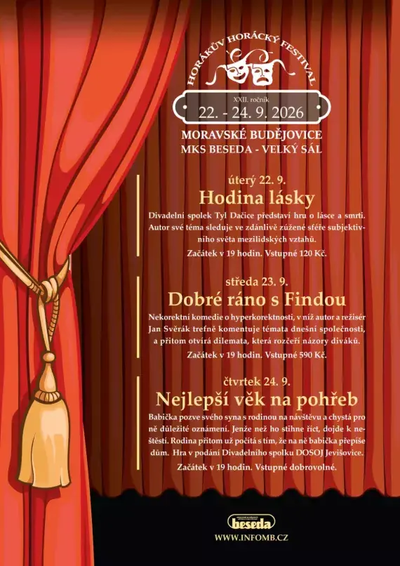 Horákův Horácký Festival — MKS Beseda, Großer Saal, Moravské Budějovice