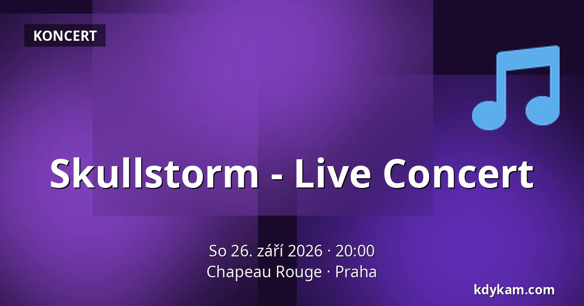 Skullstorm - Live Concert — Chapeau Rouge, Praha