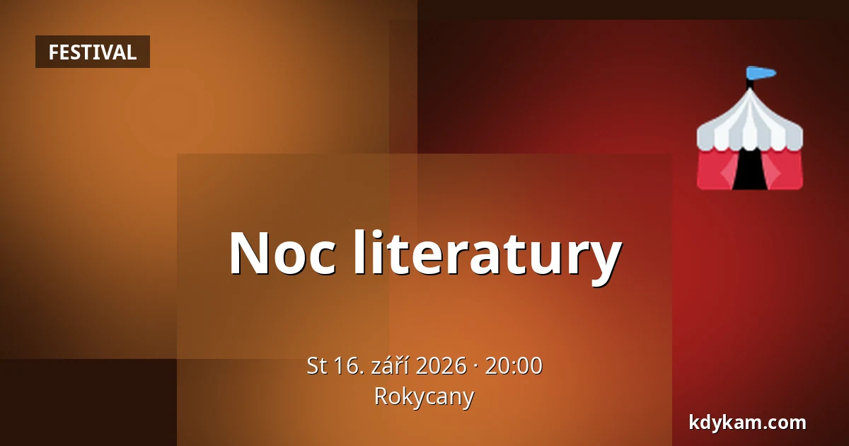 Noc literatury — Rokycany