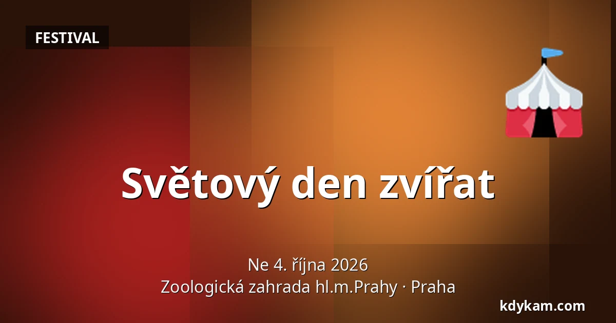 Světový den zvířat — Zoologická zahrada hl.m.Prahy, Praha