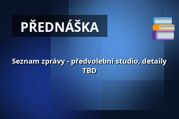 Seznam zprávy - předvolební studio, detaily TBD — Radlická kulturní sportovna, Praha