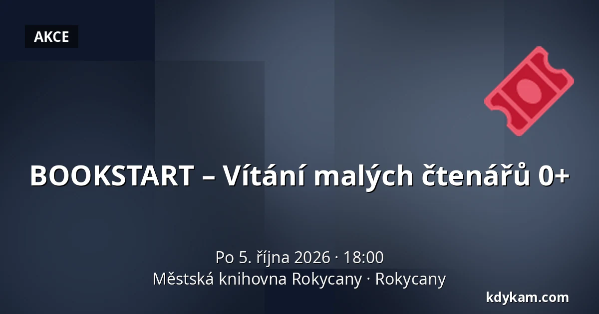 BOOKSTART – Vítání malých čtenářů 0+ — Městská knihovna Rokycany, Rokycany