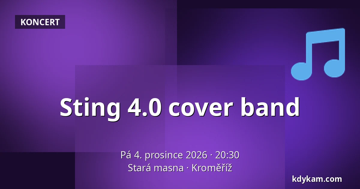 Sting 4.0 cover band — Stará masna, Kroměříž