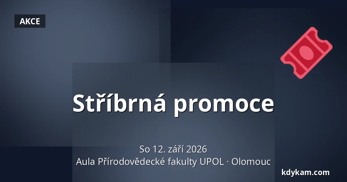 Stříbrná promoce — Aula Přírodovědecké fakulty UPOL, Olomouc