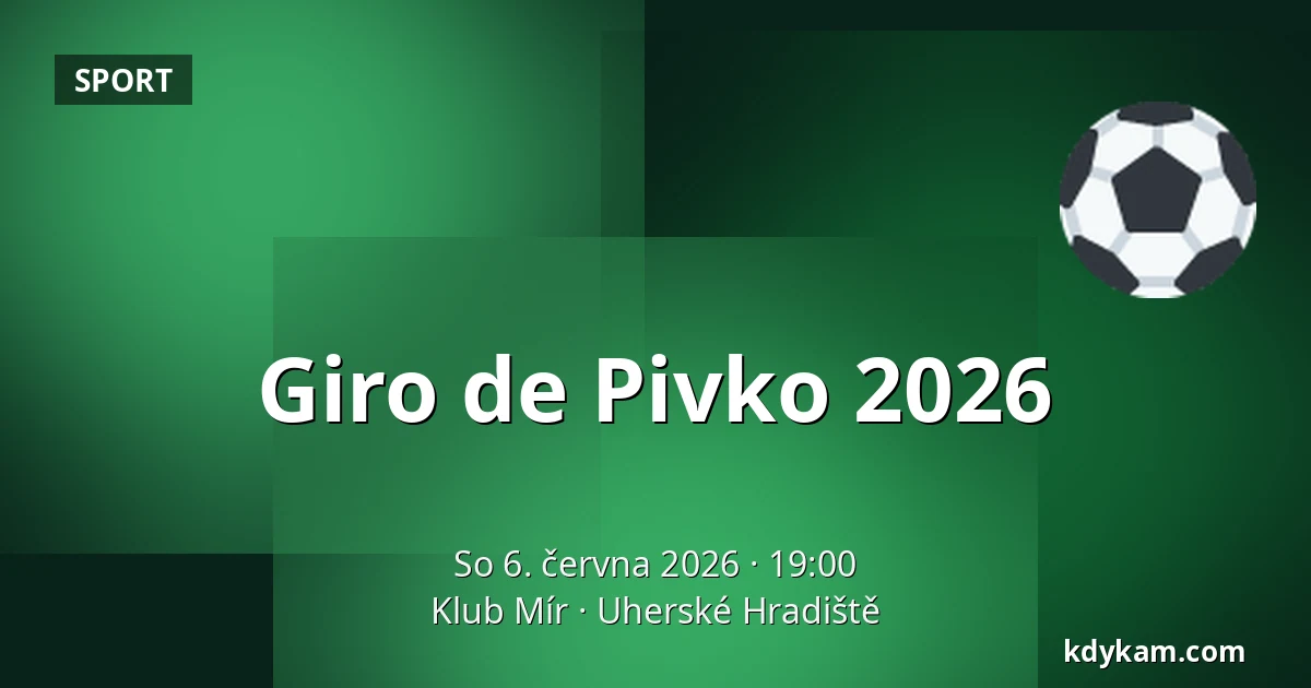 Giro de Pivko 2026 — Klub Mír, Uherské Hradiště