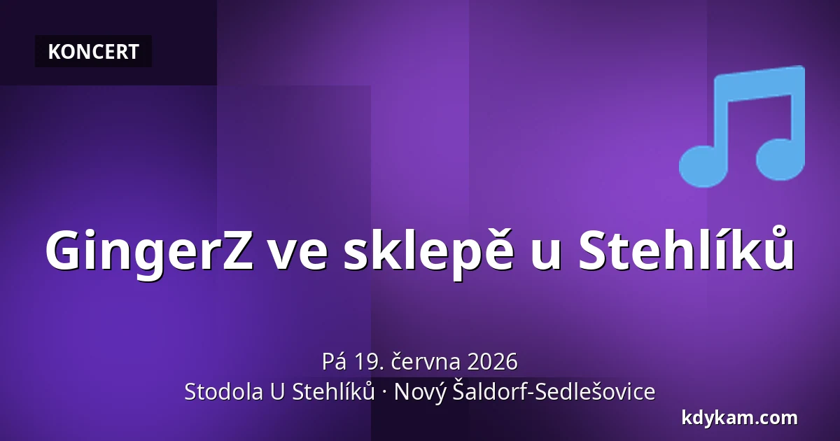 GingerZ ve sklepě u Stehlíků — Stodola U Stehlíků, Nový Šaldorf-Sedlešovice