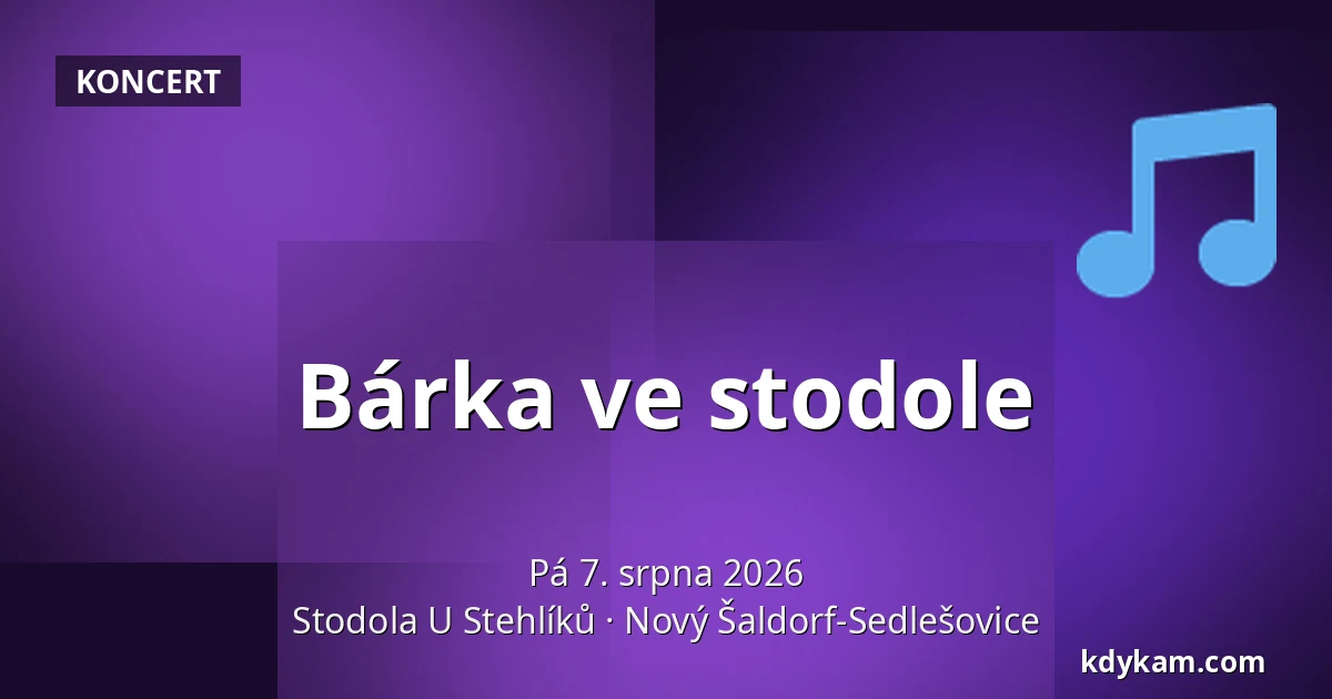 Bárka ve stodole — Stodola U Stehlíků, Nový Šaldorf-Sedlešovice